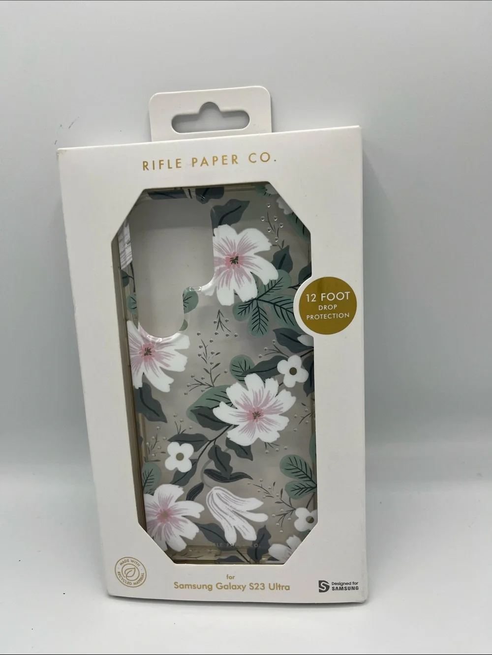 Rifle Paper Co. Hard Case for Samsung Galaxy S23 Ultra Garden Party 12 foot drop